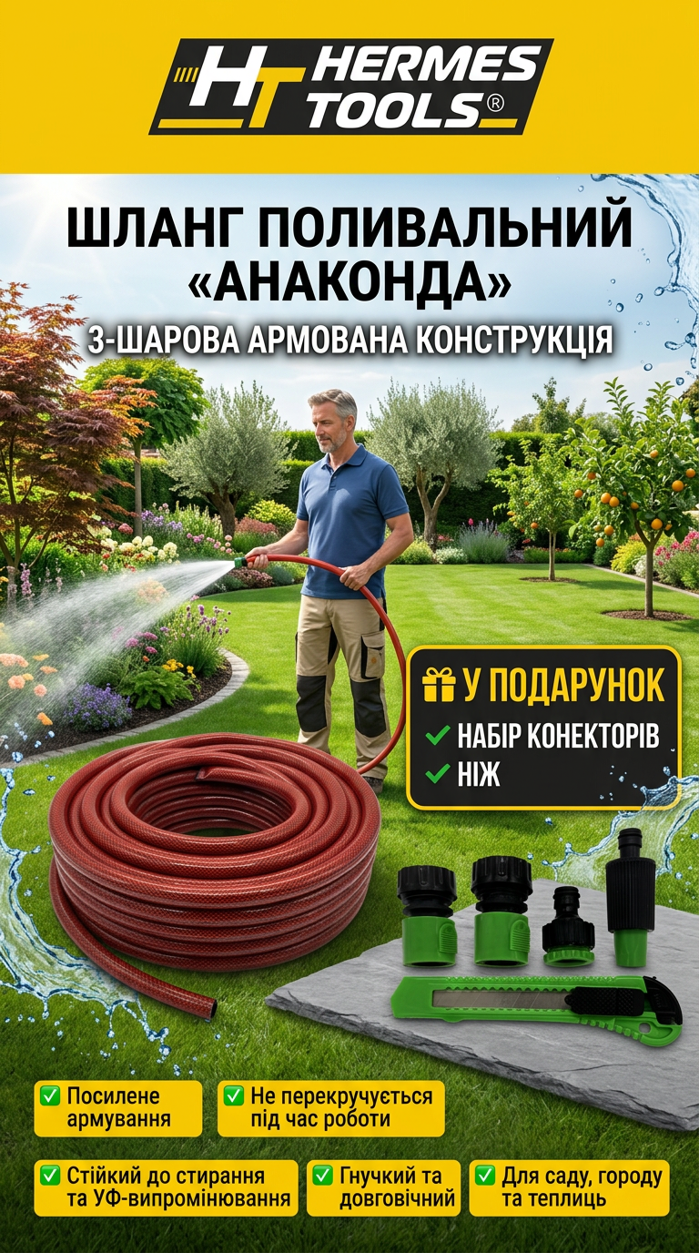 Шланг поливальний армований